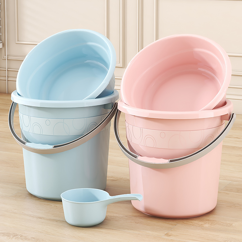 加厚塑料手提水桶带盖家用特大号