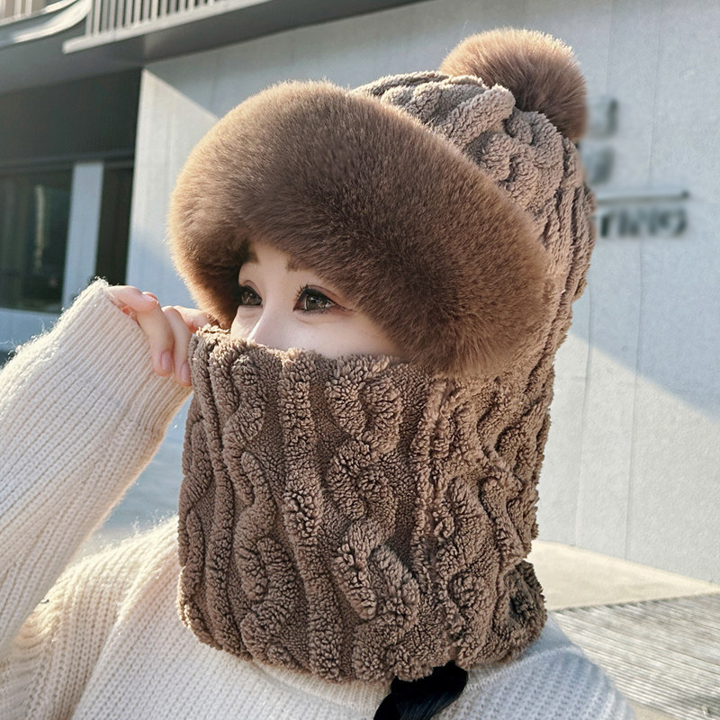 2025新款帽子女秋冬保暖围脖围巾