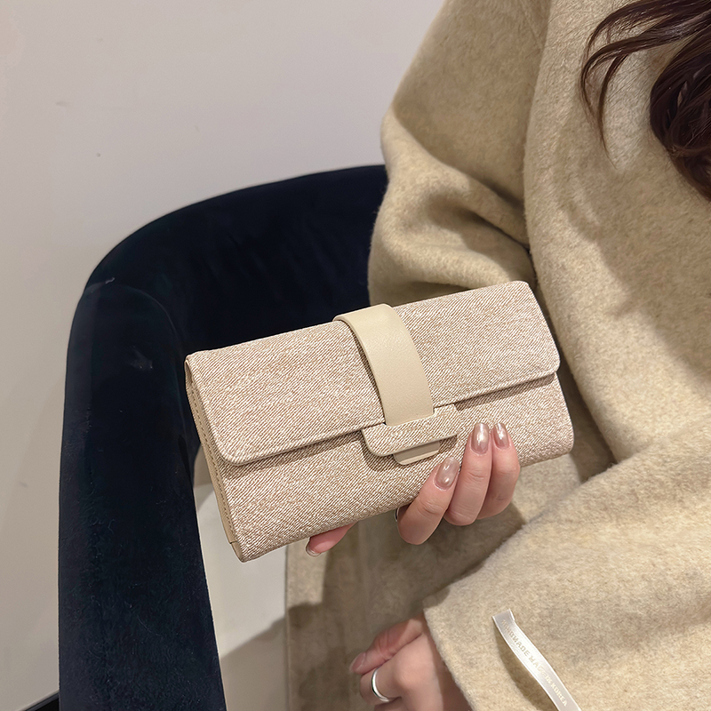 高级感小清新女士钱包女长款