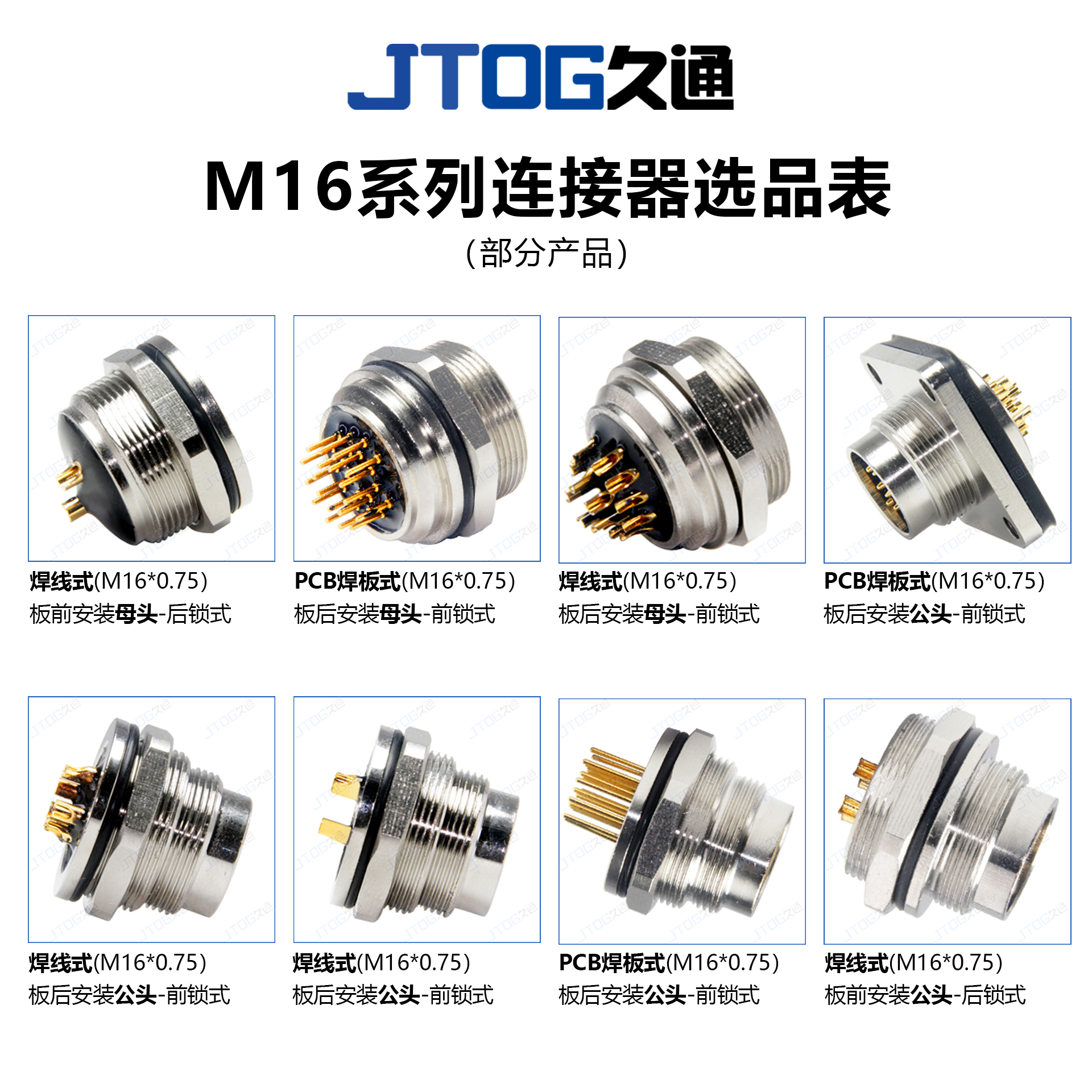 m16方形座子连接器防水航空