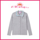 MICartsy王紫珊配饰车to go系列新款 手勾灰色针织上衣女SCP075AW