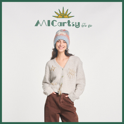 MICartsy,手工钉珠,针织开衫