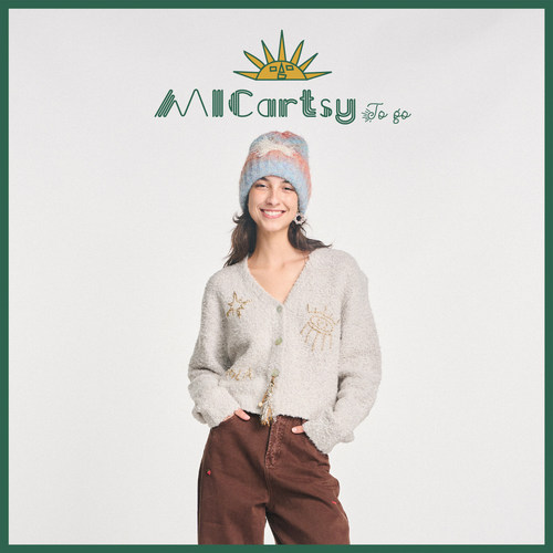 MICartsy,手工钉珠,针织开衫