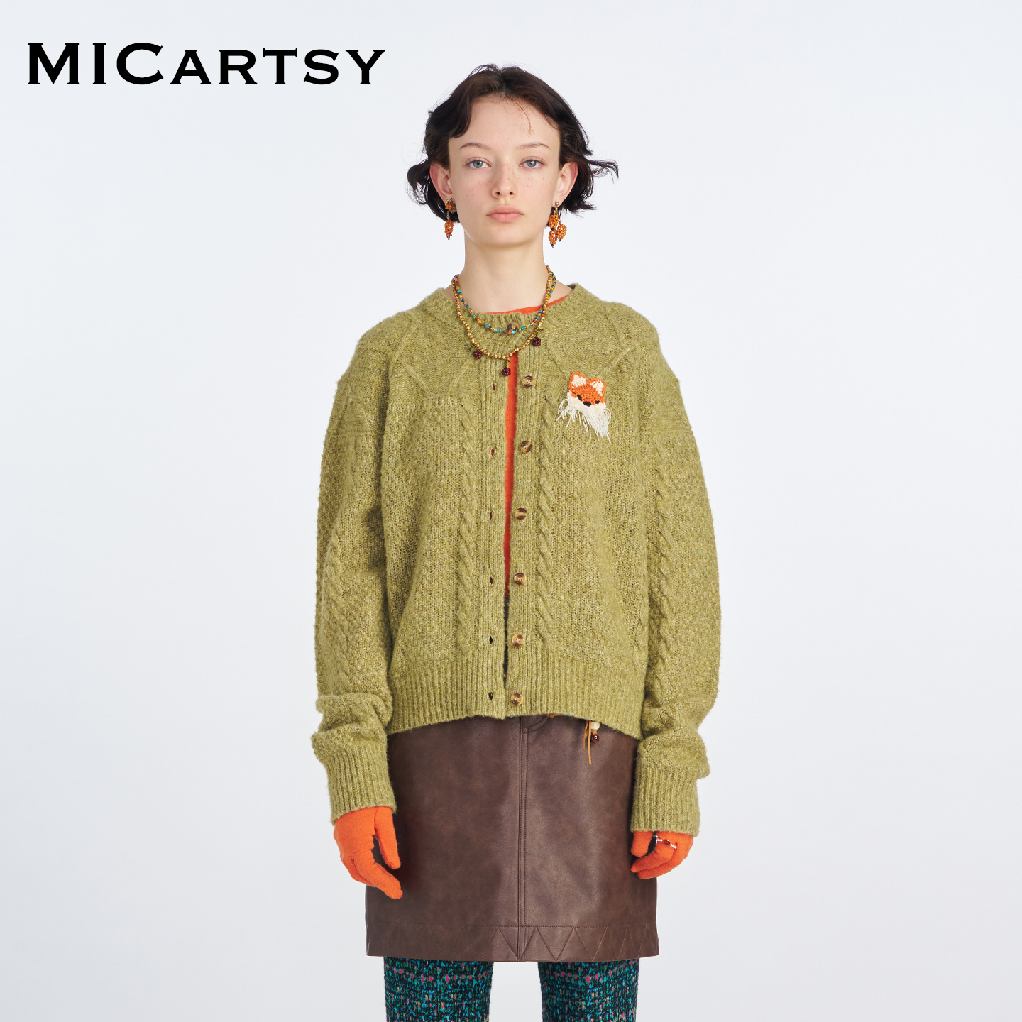 MICartsy,手工钩编,针织开衫