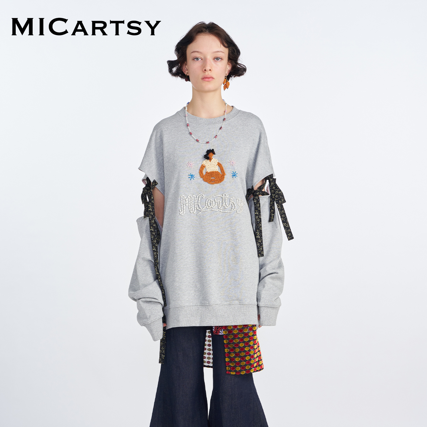 MICartsy,手工钩编,圆领卫衣