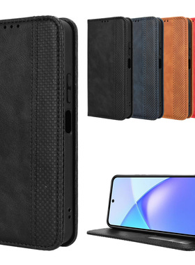 适用于传音Infinix Smart 10 Plus 4G磁扣复古纹皮套手机壳翻盖式插卡防摔保护套商务外壳素皮男女