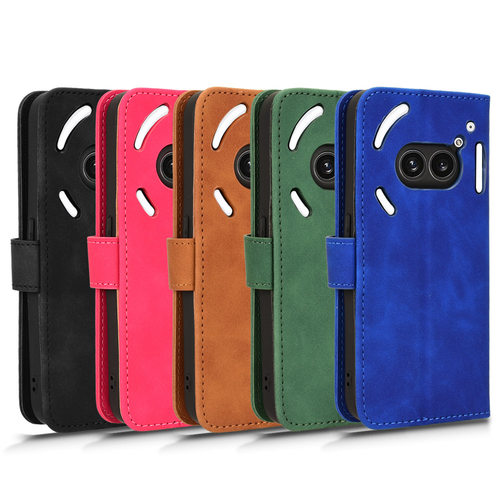 适用于Nothing phone 2A肤感小牛纹皮套手机壳插卡防摔保护套翻盖