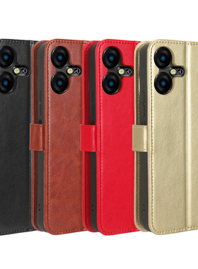 适用于传音Tecno Pova Neo3疯马纹皮套手机壳防摔保护套插商务