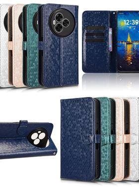 适用于TCL NxtPaper 60 Ultra 5G波点纹皮套手机壳翻盖式防摔保护套商务男女外壳插卡商务