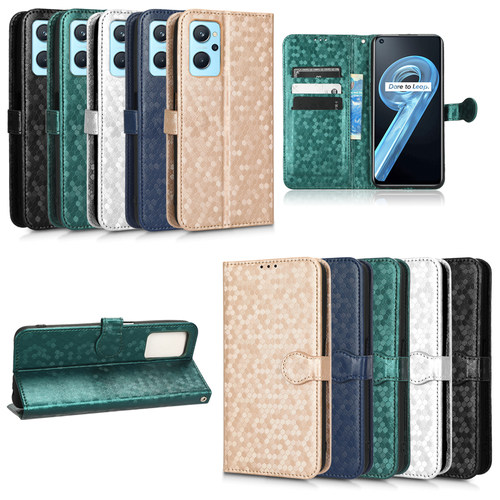 适用于OPPO Realme 9i,A36,A76 4G波点纹皮套手机壳插卡保护套男