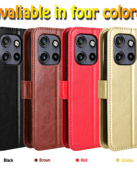 适用于MOTO ThinkPhone25，Edge50 Neo，S50 5G疯马纹皮套手机壳插卡防摔保护套翻盖式商务男女外壳