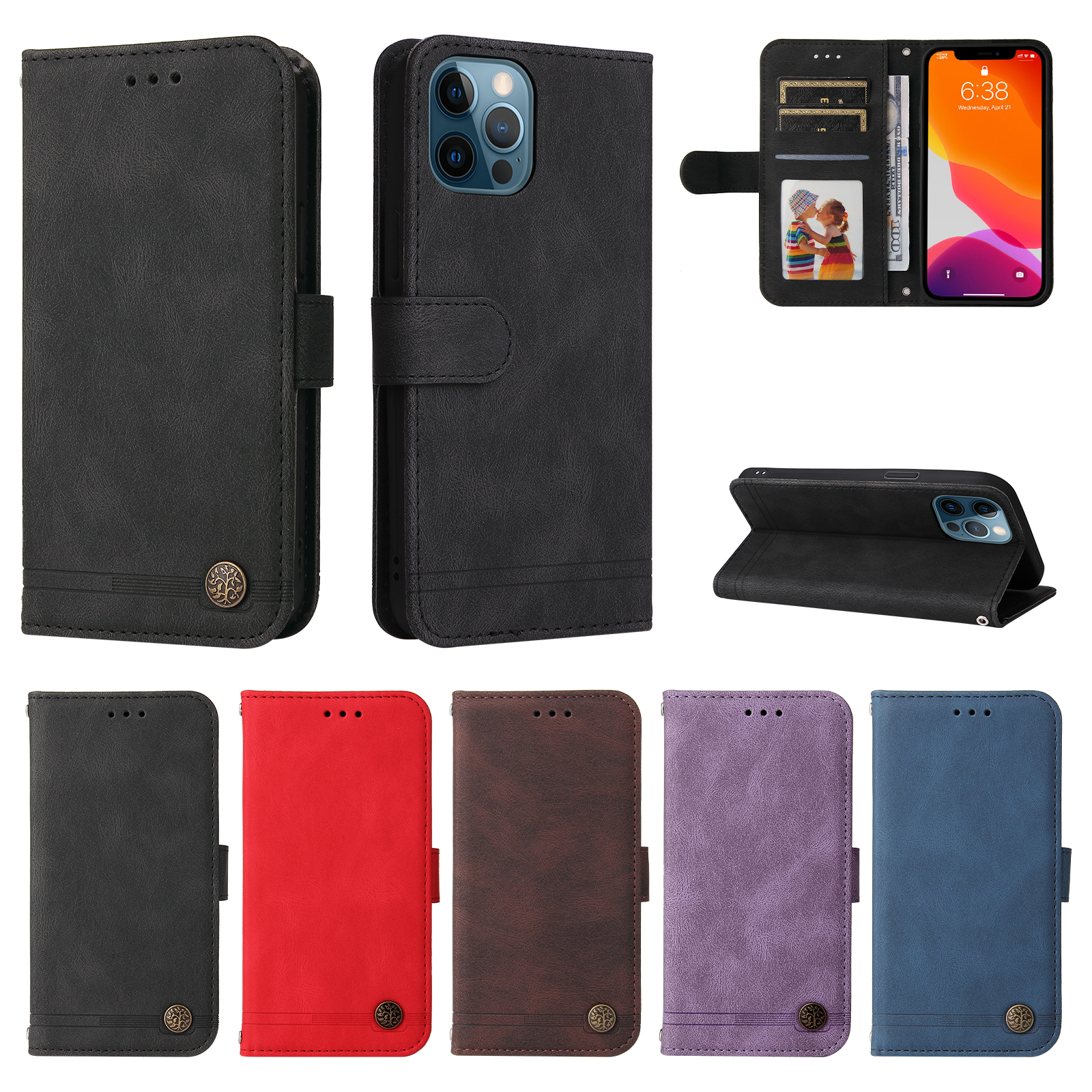 适用于苹果12pro肤感树纹皮套12插卡手机壳12prmax防摔保护套男女