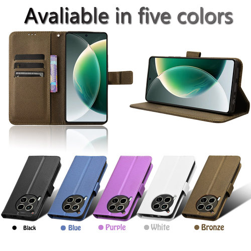 适用于传音Tecno Camon30 4G,Camon30 5G,CL6,CL7钻石纹皮套手机壳插卡防摔保护套翻盖式男女外壳商务