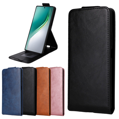 适用于传音Tecno Camon40 Pro 4G,5G带扣上下开疯马纹皮套手机壳插卡防摔保护套商务男女外壳