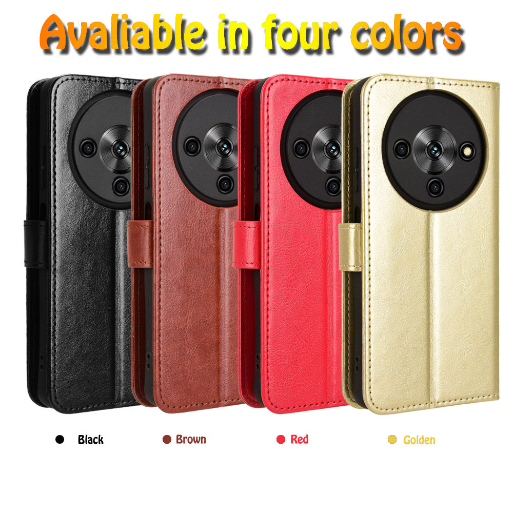 适用于中兴ZTE Blade A76 5G疯马纹皮套手机壳翻盖式插卡防摔保护套商务外壳素皮男女