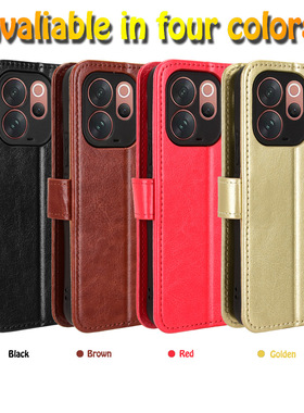 适用于vivo V70 5G，V70 Elite 5G疯马纹皮套手机壳插卡防摔保护套翻盖商务男女素皮外壳