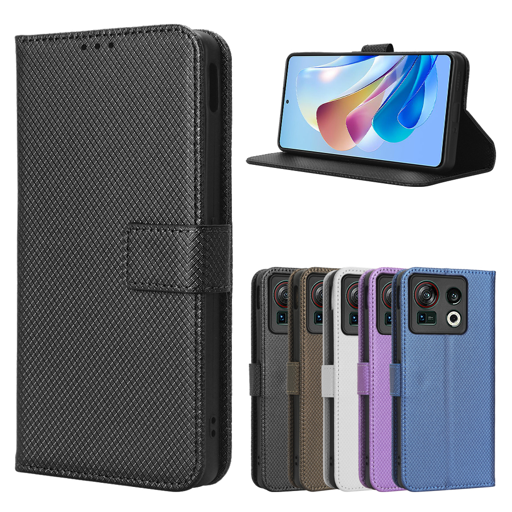 适用于中兴努比亚Nubia Z40S Pro钻石纹皮套手机壳插卡防摔翻盖套