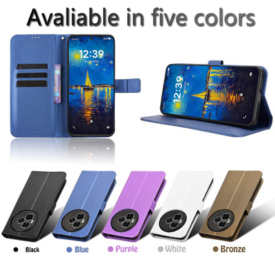 适用于TCL NxtPaper 60 Ultra 5G钻石纹皮套手机壳防摔保护套翻盖式男女素皮外壳插卡男女