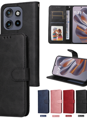 适用于MOTO Edge50 Neo 5G,S50 5G,Thinkphone25经典小牛纹皮套手机壳翻盖式插卡防摔保护套商务外壳