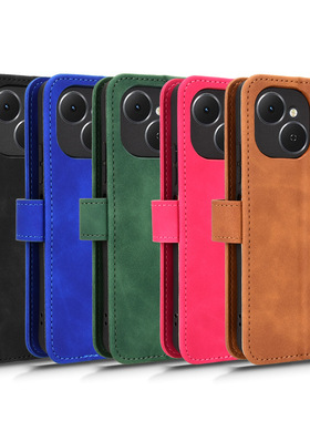 适用于传音Tecno Spark 40C肤感小牛纹皮套手机壳插卡防摔保护套翻盖式男女素皮