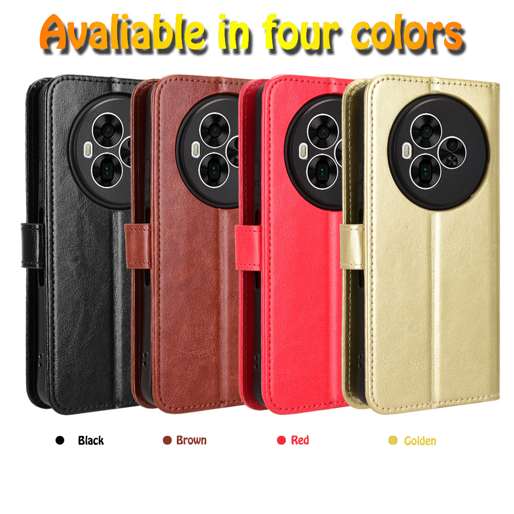 适用于TCL NxtPaper 60 Ultra 5G疯马纹皮套手机壳插卡防摔保护套翻盖式商务男女素皮外壳