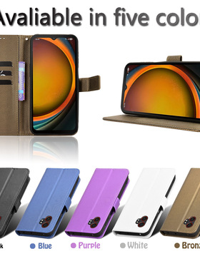 适用于三星Galaxy XCover7 Pro钻石纹皮套手机壳插卡防摔保护套商务男女外壳