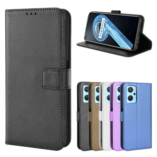 适用于OPPO Realme 9i,A36,A76 4G钻石纹皮套手机壳插卡防摔软壳