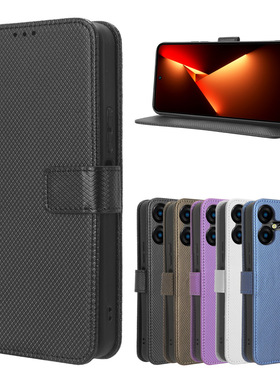 适用于传音Tecno Pova Neo3钻石纹皮套手机壳插卡保护套防摔商务