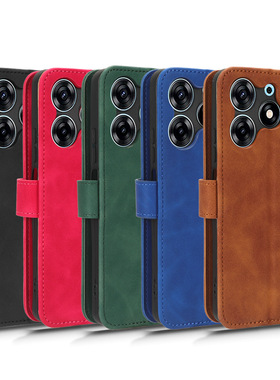 适用于传音Tecno Spark10 Pro肤感小牛纹皮套手机壳插卡防摔软壳