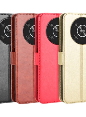 适用于荣耀X9 5G/荣耀Magic4 Lite/X30疯马纹皮套手机壳插卡软壳