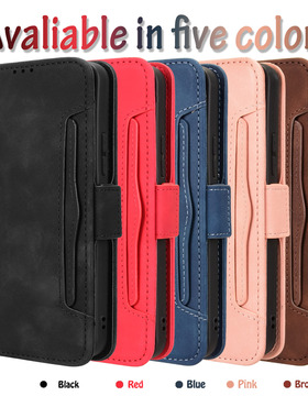 适用于T-Mobile Revvl 8，Telekom T Phone3多卡槽复古纹皮套手机壳插卡防摔保护套翻盖式商务男女素皮外壳