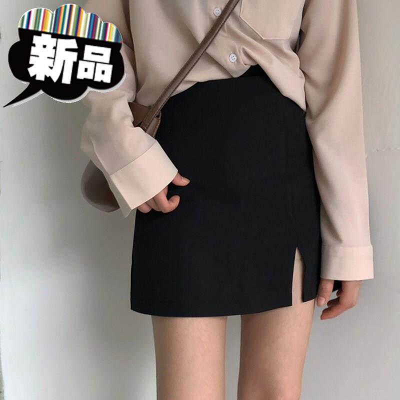 2019 new pattern Paige Split ends ca Short skirt Women's wear student Summer dress black Korean Edition Versatile skirtin the Women's clothing/Boutique , Skirts  category - from Buy2taobao.com to provide professional Taobao agent buy service