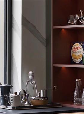 WU物兮物 现代样板间厨房餐边柜开瓶器咖啡壶研磨器托盘摆件