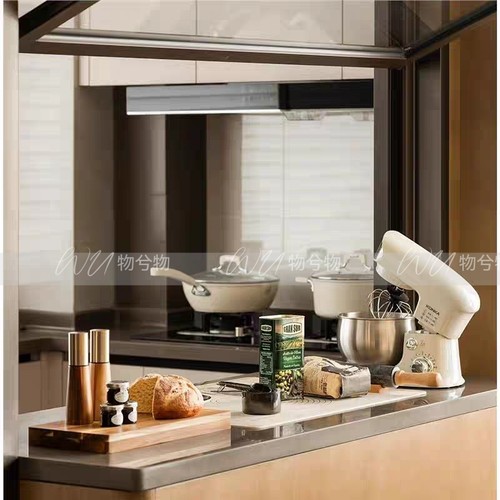 WU 物兮物 样板间厨房台面烘焙主题组合摆件搅拌机面包烘焙组饰品