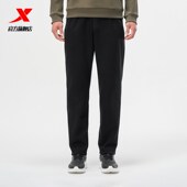 保暖防风休闲加绒运动裤 新款 975429630008 男2025冬季 特步针织长裤