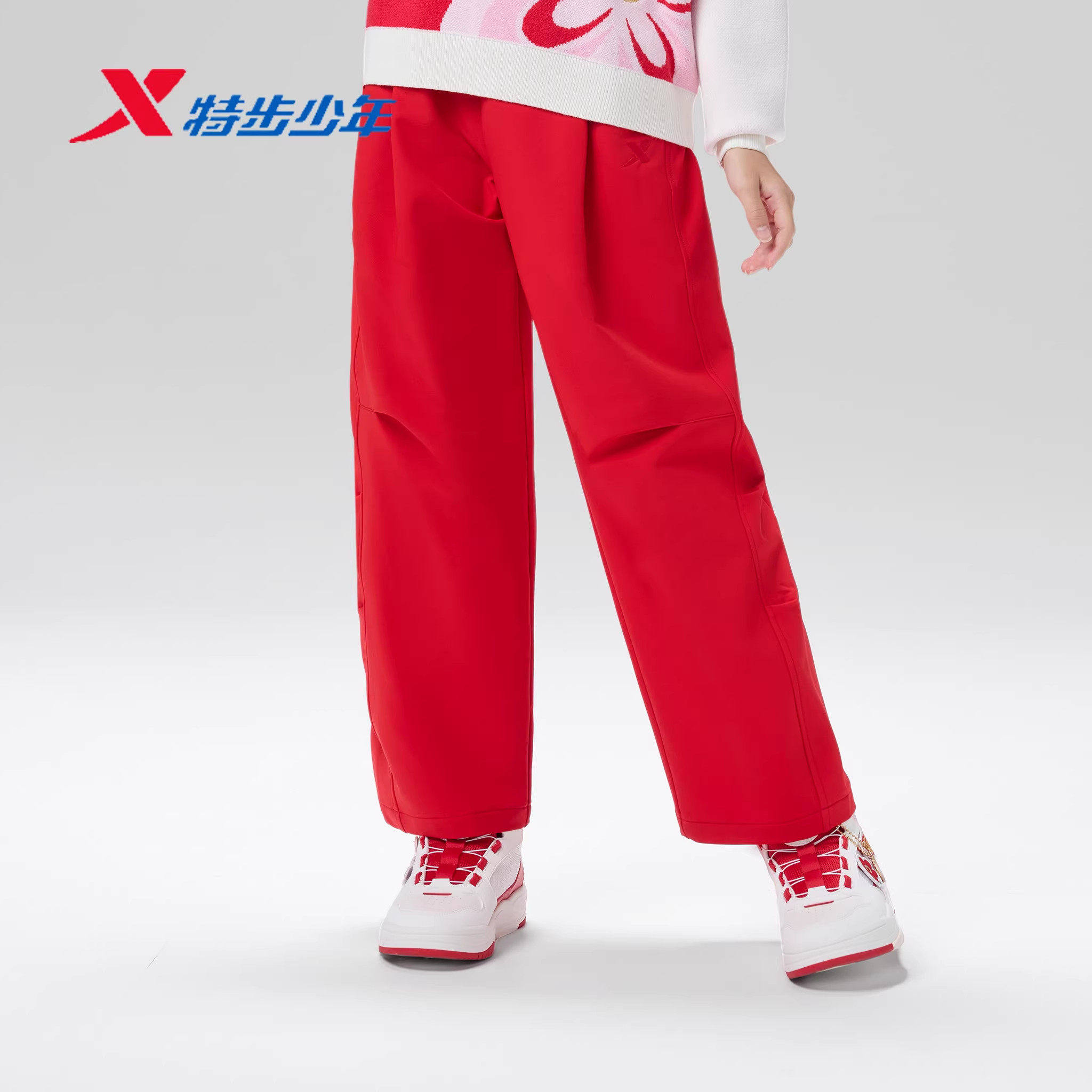 特步儿童新年款女大童2026春新款宽松休闲垂感直筒裤674124514244,童装/婴儿装/亲子装,裤子,淘宝优惠券,粉丝福利购,淘宝优惠卷