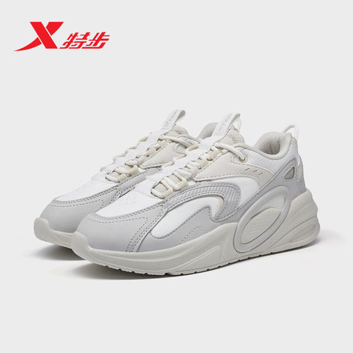 特步女秋冬季新款休闲运动老爹鞋