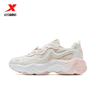特步雪糕鞋女鞋运动鞋厚底老爹鞋