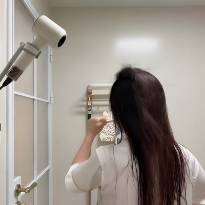 免打孔粘贴通用吹风机挂架