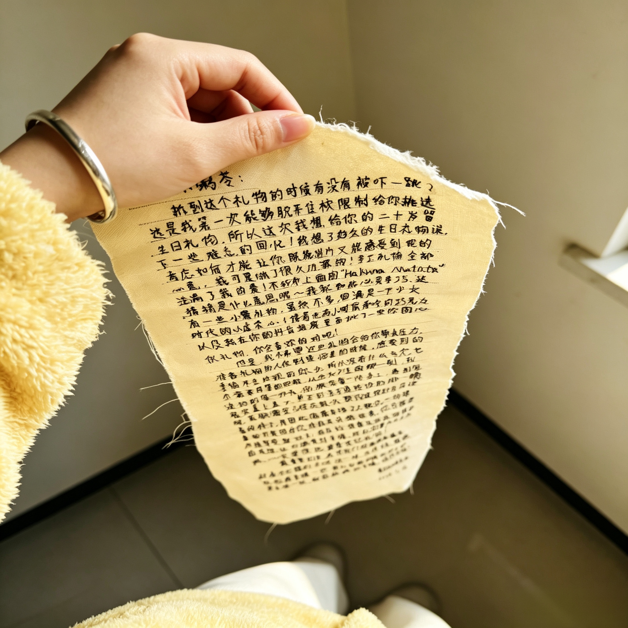 手缝帆布信自制刺绣超长小作文手工DIY材料包送男友女友生日礼物