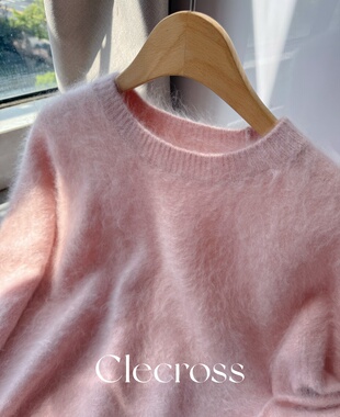 【黄昏天边的云】绵柔触感 100山羊绒 康赛尼长绒 V领O领套头衫A