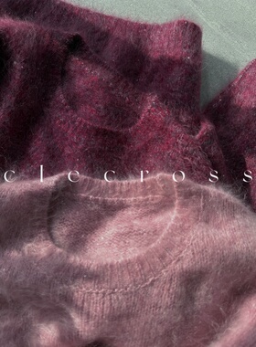 【层云覆野·静而暖】微闪珠片 100山羊绒 345g 62长大版O毛衣