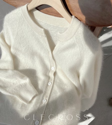 【冬日暖阳温柔拥抱】D级长绒工艺 100山羊绒 雅致舒适开衫—新色