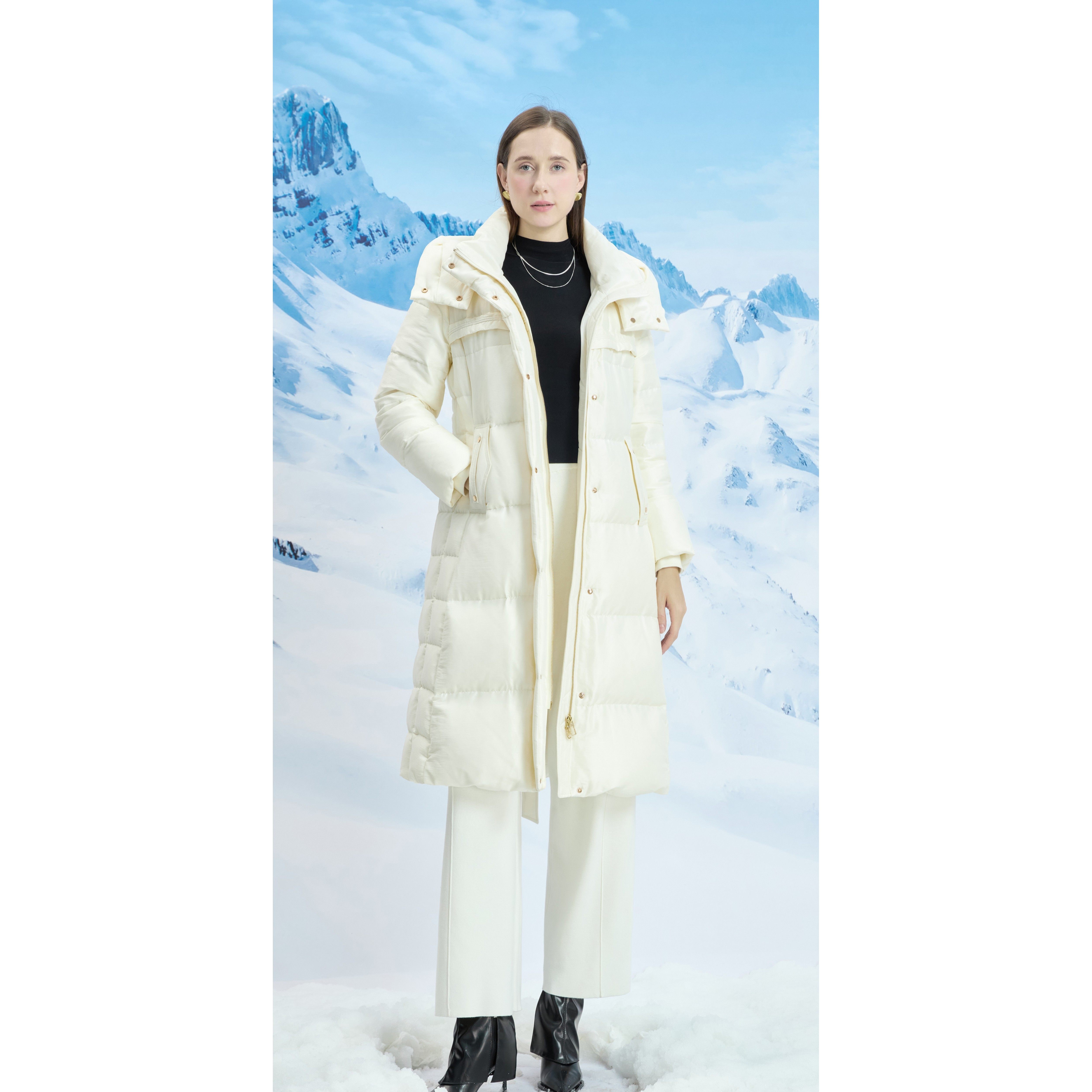 【二米粉丝专享】2026新品长款修身拉腿长鹅绒服DNX169