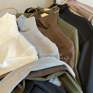 @所有人收！！秋冬BI备~珍珠山羊绒高领纯色打底长袖针织衫T恤女