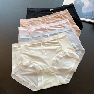 女 冰丝柔软轻薄抑菌环保纯欲蕾丝超薄皮肤裸感内裤 THEWOW 飞岛国