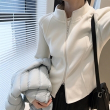 燕小麦10.20冬石墨烯小蛮腰!3D立裁显瘦双拉链立领保暖短外套叠穿