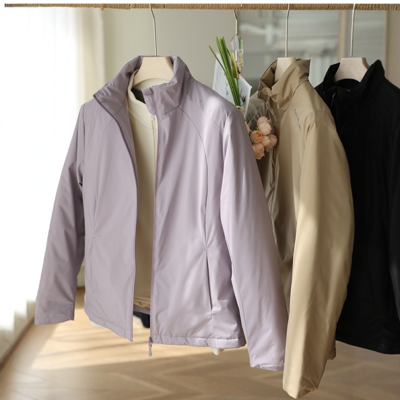 自留款全羊毛气绒衣！轻暖三防软壳户外保暖立领夹克外套女秋冬