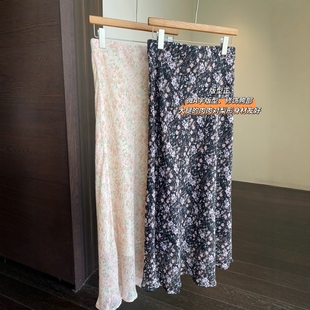 AMR UU◆氛围感 时髦印花裙高腰显瘦包臀中长款半身裙女春夏新款
