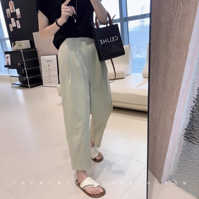 宝藏奶奶裤~抗皱超态棉休闲直筒防晒九分裤宽松薄款气球哈伦裤女